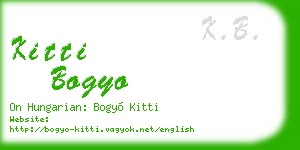 kitti bogyo business card